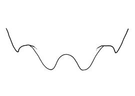   Anthidium illustre  female, diagram showing the dorsal view of the sixth tergite (T6), diagram from Gonzalez and Griswold 2013 
